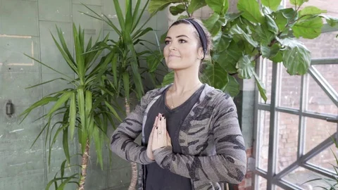 Woman Meditating Stock Footage 122220719