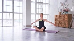 Woman doing yoga in lotus position. Meditation concept. 5173669