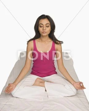 Woman meditating Stock Photos