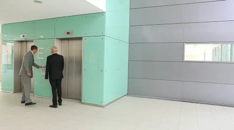 Woman missing elevator TWO TAKES Stock Footage 492827