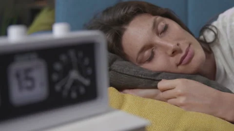 Woman napping on the sofa at home Stock Footage 150840008