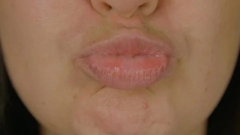 Man lips sending kiss sign. | Stock Video | Pond5