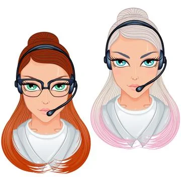 Woman operator profession Stock Illustration