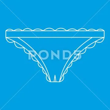 Woman panties icon, outline style Illustration #102661336