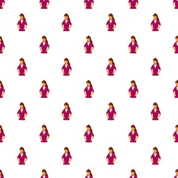 Woman pattern background flat cartoon design Stockillustratie