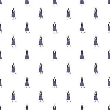 Woman person seamless pattern repeating background design Stock Illustration