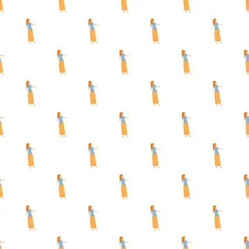 Woman person vector seamless pattern illustration design イラスト素材