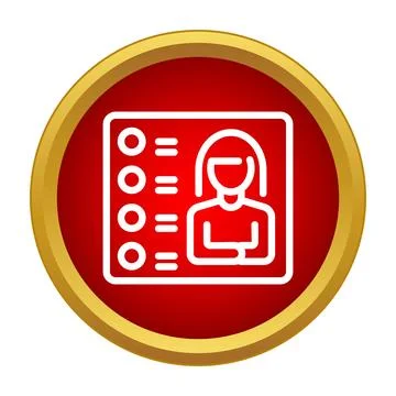 Woman personal profile user interface account icon Illustrazione stock