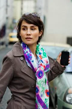 Woman on the phone Stock Photos