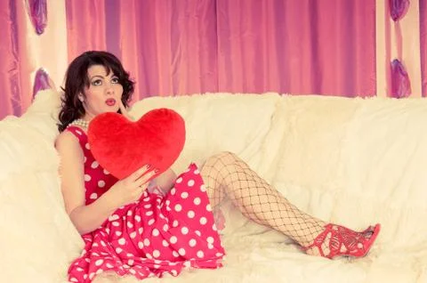 Woman pin-up Stock Photos