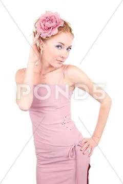 Woman in pink Stock Photos