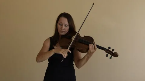 Woman Playing Violin. Stock Footage 40468321