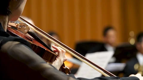 A Woman Playing the Violin Stock Footage 332827700