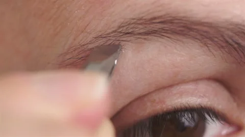 Woman Plucking Eyebrows Macro Stock Footage 44477973