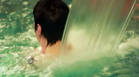 Woman in Pool Stock Footage 34659463