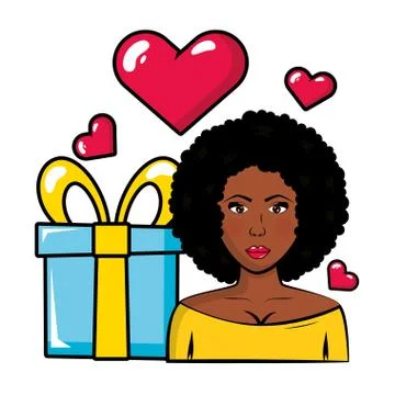 Woman pop art elements Stock Illustration