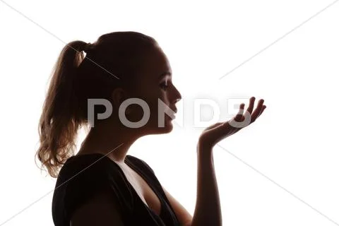 Woman portrait profile Stock Photos