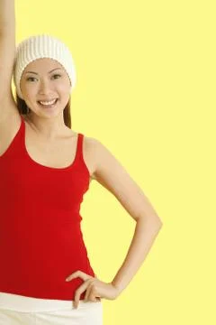Woman posing for the camera Stock Photos