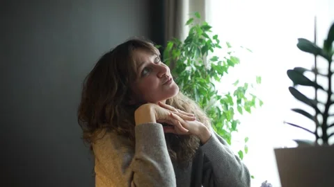 Woman posing expressing different emotions Stock Footage 294068631