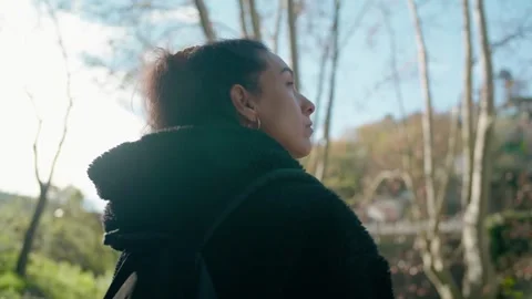 Woman posing in the forest Stock Footage 301006197