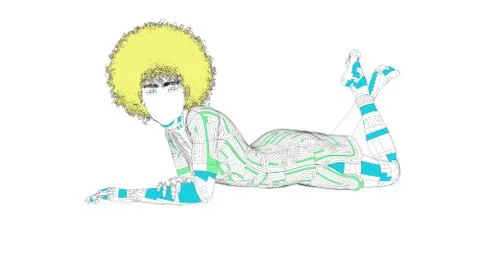 Woman posing Stock Illustration