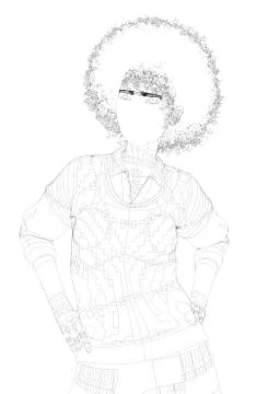 Woman posing Stock Illustration