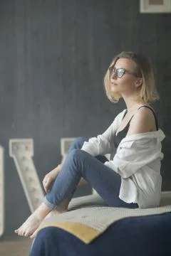 Woman posing Stock Photos