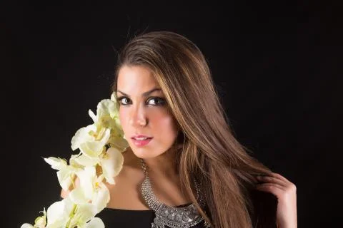 Woman posing in studio Stock Photos