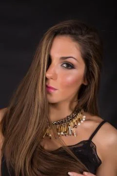 Woman posing in studio Foto stock