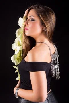 Woman posing in studio Stock Photos