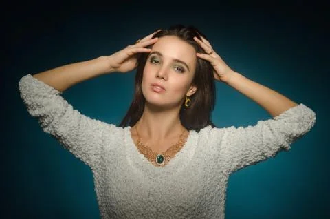Woman posing in Studio Stock Photos