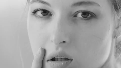 Woman posing for viewer in close up Stock Footage 275739518