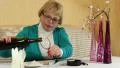 Woman pours and drinks red wine HD Footage