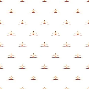 Woman practicing yoga pattern for wellness background Stock Illustration