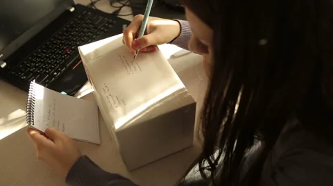 Woman Prepares a Parcel Stock Footage 44984198