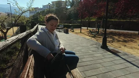 Woman Prepares for Remote Work, Taking Her Laptop from a Backpack Stock Footage 331604609