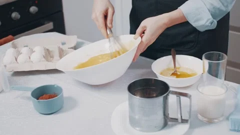 A woman is preparing breakfast. Stock Footage 306658395