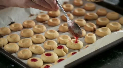 Woman preparing christmas cookies Stock Footage