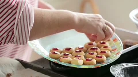 Woman preparing christmas cookies Stock Footage