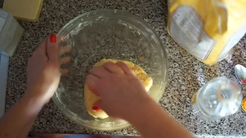Woman is preparing a pie Stock Footage 100975958
