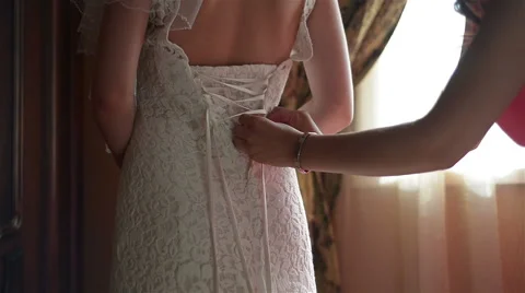 Woman preparing for wedding Stock Footage 59975827