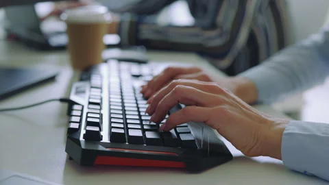 Woman Programming Code, Connecting with AI. IT Engineer, Software Developer. Stock Footage 244203062
