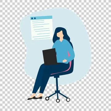 Woman in Programming Role Elegant Stockillustratie