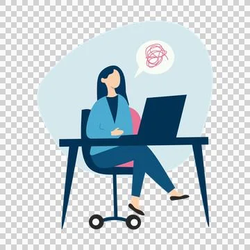 Woman in Programming Role Elegant 库存插图