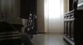 woman pushes a wheelchair with a handicapped veteran, hugs HD Footage