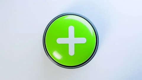 Woman pushing button with plus sign, mathematical symbol. Addition, calculation Stock Footage 145963398