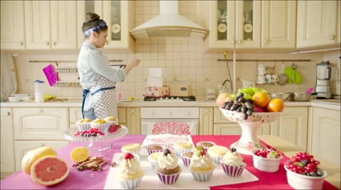 Woman putting label on the boxes Video stock 62745644