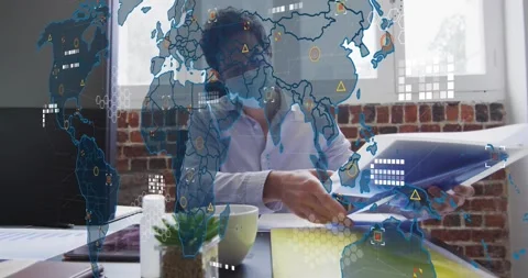 Woman reaching folder as peer handing papers, sorting files for business review Stock Footage 333967557