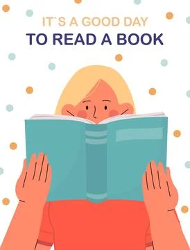 Woman read books vector concept Stock Illustration
