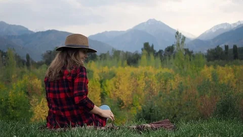 Woman reading the book Stock Footage 73423766